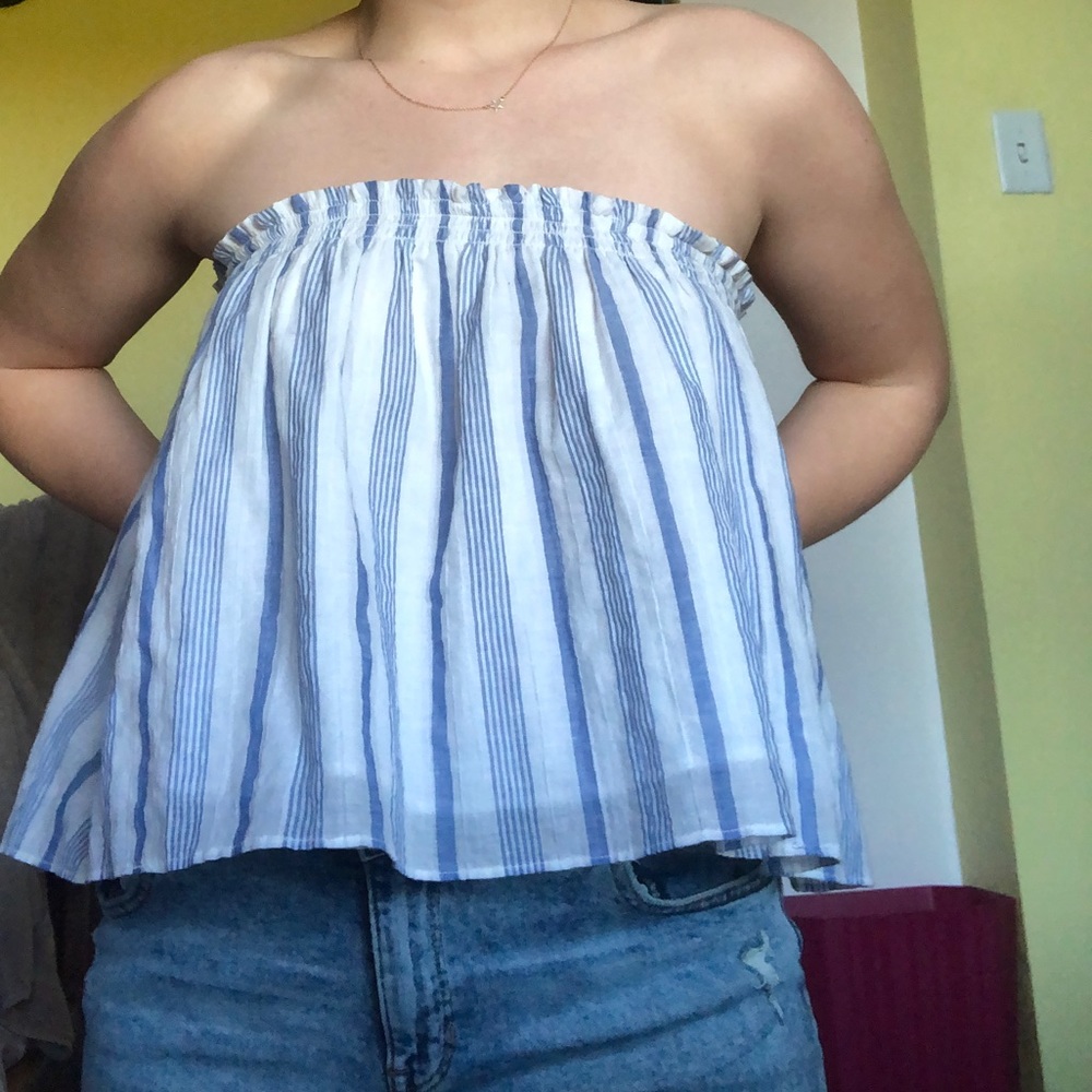 kimchi blue blue + white striped shirt